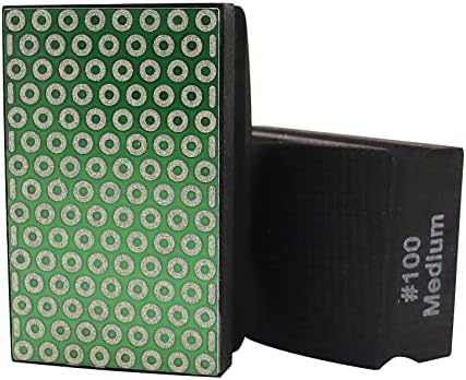 SHDIATOOL 2PCS Diamond Hand Polishing Pads 100 Grit for Glass & Tile