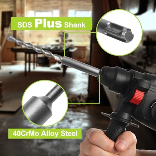SDS Plus Ground Rod Driver, Fits 5/8 in & 3/4 in Ground Rods, 6.6 in Long, Compatible with All SDS Plus Rotary Hammers