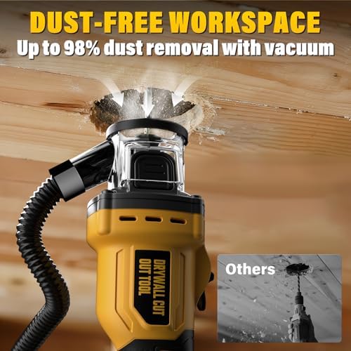 Cordless Drywall Cut-Out Tool for DEWALT 20V Battery, Rotary Saw, 30000 RPM