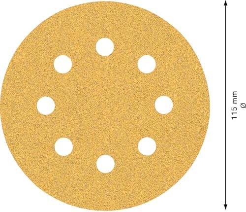 Bosch Professional 5x Expert C470 Sandpaper (Ø 115 mm, Grit 60, Accessories Orbital Sander)