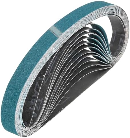 HARFINGTON 2 x 42 Inch Sanding Belts, 18 Pcs 36/100/120 Grit Zirconia Abrasive Belt Sander File Belt for Woodworking, Metal Polishing, Knife Sharpener