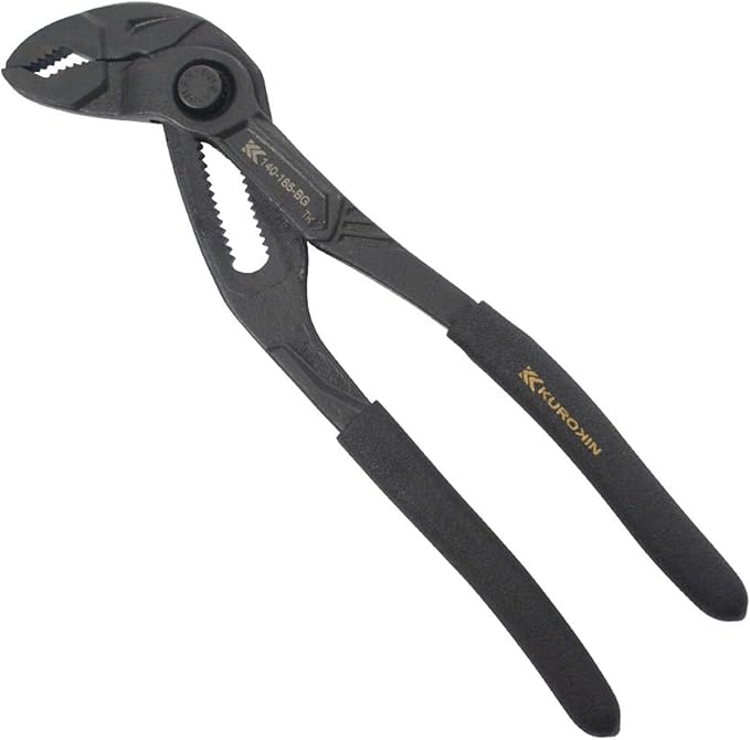 Fujiya Quick Water Pump Pliers, Black Gold, 140-185-BG