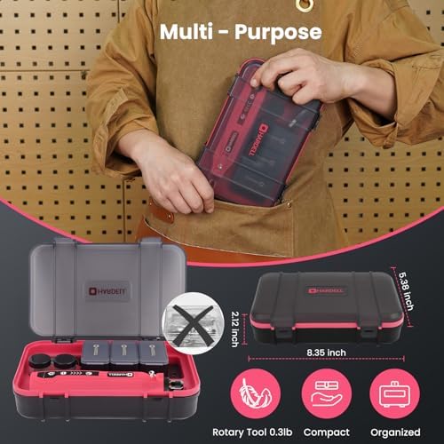 HARDELL Mini Cordless Rotary Tool, 4V 129pcs Rechargeable Rotary Tool Kit