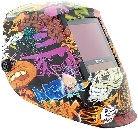 Antra Digital Auto Darkening Welding Helmet DP9-04 - True Color TOP Optical Class 1/1/1/1, Wide Shade Range 4/5-14 w Shade Lock, Low TIG Rating 2A - Precision Protection for Welding Excellence