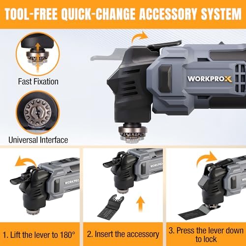 WORKPROX 20V Brushless Cordless Oscillating Multi-Tool Kit