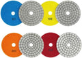 4PCS Electroplated Diamond Sanding Pad, 60#/100#/200#/400# Grit 5inch 125mm Grinding Disc Hook and Loop Backing for Stone Tile Glass Trimming & Metal Polishing & Wood Sanding