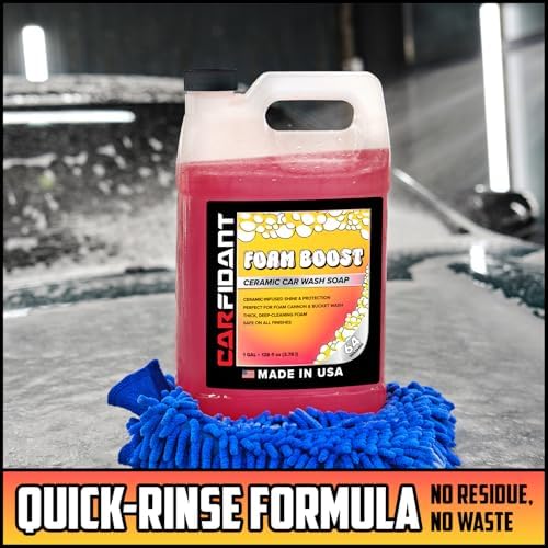 Carfidant Foam Boost Off-Road & ATV Wash Soap – Heavy Duty pH-Balanced Car Wash for Trucks, UTVs, RVs & Dirt Bikes – Quick Rinse, No Residue – Works with Foam Cannons, Guns & Buckets – 64 fl. Oz.