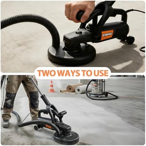 7 Inch Concrete Grinder with Extendable Rod, 3800W Grinding Machine