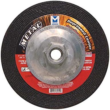 Mercer Industries Depressed Center Grinding Wheel, (10 Pack), 6" x 1/4" x 5/8" - 11