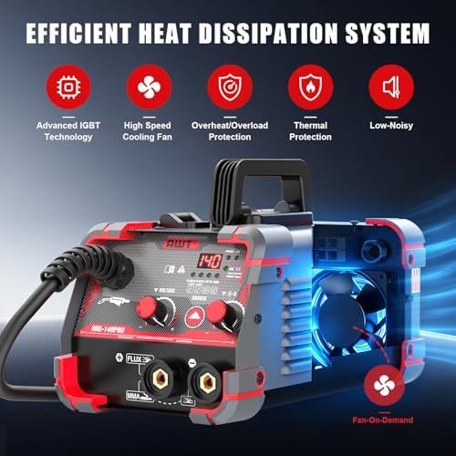 AWT 140A MIG Welder 3 in 1 Welding Machine 110V with Welding Helmet