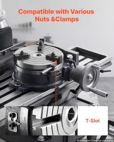 VEVOR Horizontal Vertical Rotary Table 8 in Precision Milling Rotary Table