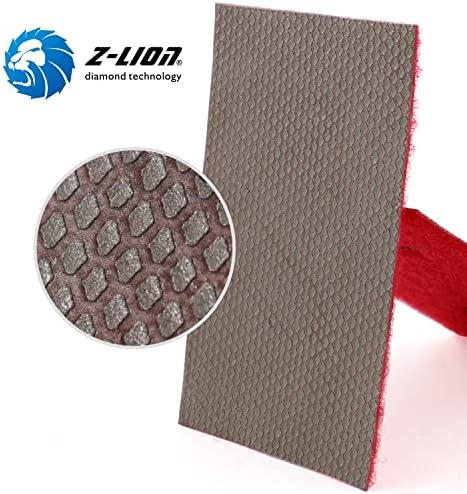 Z-Lion Diamond Abrasive Paper Sheets 400 Grit Diamond Sandpaper Nylon Back for Grinding Stone Glass Ceramic(1 Pcs)