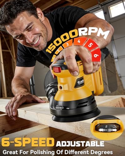 Ecarke Cordless Random Orbital Sander Compatible With Dewalt Battery