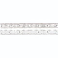 Starrett Full Flexible Steel Rule with Satin Chrome Finish, Quick Reading, and Inch Graduation - 4R Graduation, 6" Length, 1/64" Thickness - C304R-6