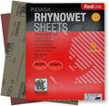 Indasa 50 PCS Redline Full Sheets 9"x11" Wet & Dry Sanding Sheets Series 6 – Rhynowet – 280-Grit – Waterproof Latex Backing