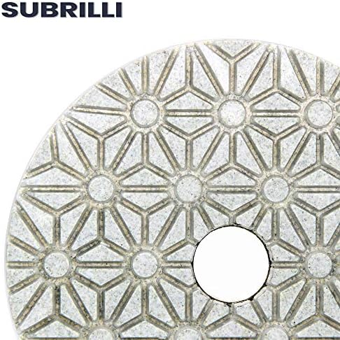 4" Dry/Wet 3 Step Diamond Polishing Pads 9-Pcs Step 3 for Granite Marble Quartz Concrete
