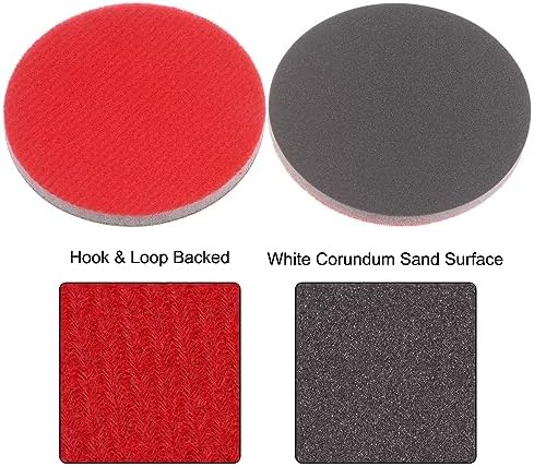 uxcell 100pcs 2000 Grit Sanding Sponge 3 Inch Hook and Loop Sponge Sanding Disc Wet/Dry for Car Wood Drywall Metal
