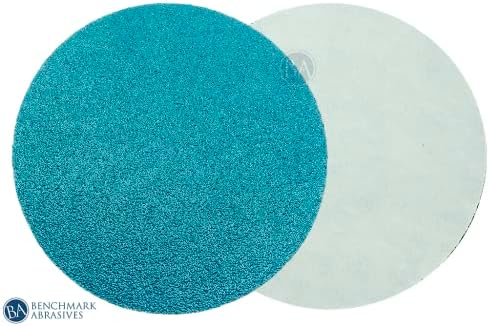 Benchmark Abrasives PSA No Hole 8 Inch Sanding Discs with Zirconia Grains Automotive Orbital Sander Sandpaper - 8 Inch Sanding Disc Self Stick Adhesive Back - Surface Blending (10 Pack), 40 Grit