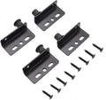 2 Sets Pivot Hinges Black Heavy Duty Concealed Shaft Door Hinges with Bushing for Wood Doors, Drawers, Furniture Cabinets, Wardrobe, Showcase, etc