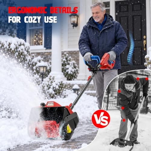 12-Inch Cordless Snow Shovel Compatible for Milwaukee 18V Battery