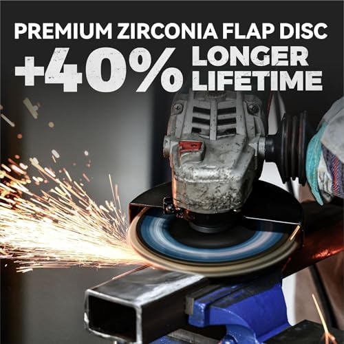 10 Pack 6" x 7/8" Zirconia Flap Discs, T29 Grinding Wheel 40 Grit