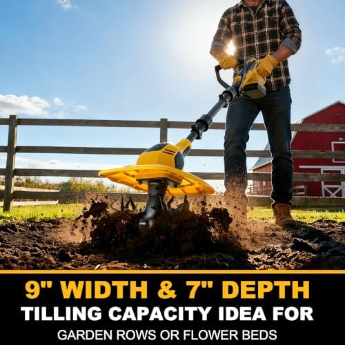Cordless Tiller Cultivator for DeWalt 20V MAX (Bare Tool)