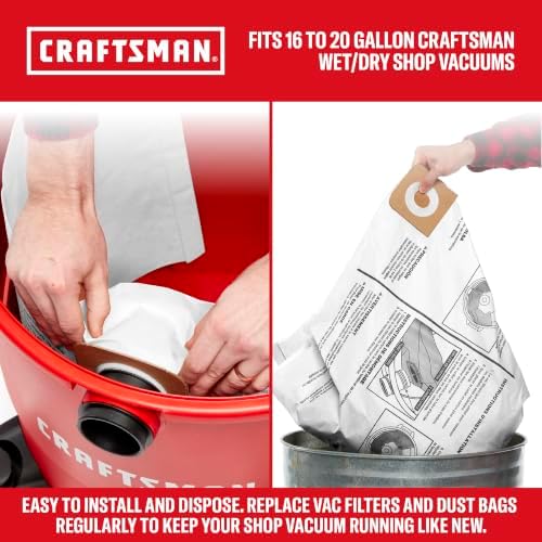 CRAFTSMAN CMXEVBE18695 16 Gallon 6.5 Peak HP Wet Dry Shop Vacuum