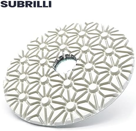 Dry/Wet 3 Step Diamond Polishing Pads 4" Sanding Discs Grit 3 for Granite Marble Concrete (3-Pcs)