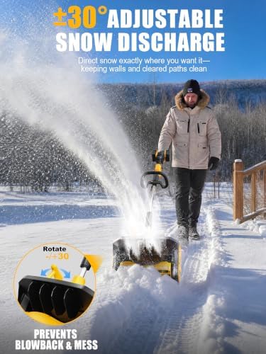 18'' Cordless Snow Shovel Compatible with DeWalt 20V MAX Battery, Tool Only