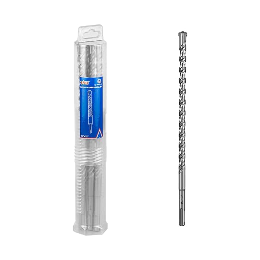 SALI 5 Pcs 1/2"*12" SDS Plus Rotary Hammer Drill Bit Kit - Cross-Type Double Thread Carbide Material for Concrete, Brick, Cement Walls, Stone