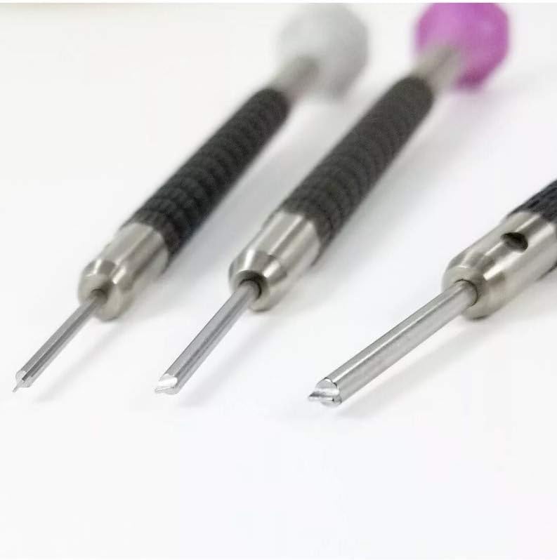 Timelab Professional Screwdrivers for Rolex Tudor Omega watch Band Bracelets Scratch Free T Blade Cut Out Tip for Professional Watch makers jewlers Reapir stores tools 6Pcs Set Made in Korea
