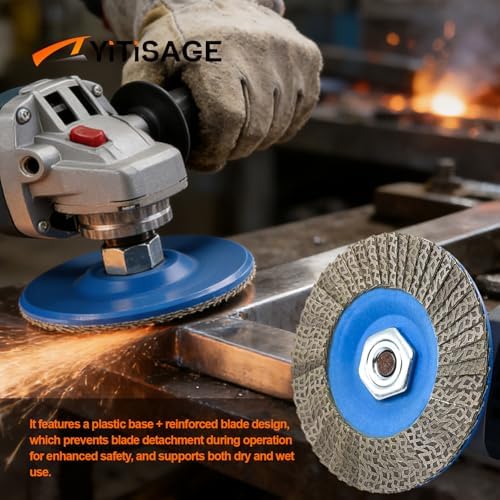 4.5" Diamond Flap Disc,Plastic Back Grinding Wheel for Marble,Ceramics,Sander Tile,Stone,Glass,Concrete(Grit 120-1pc)