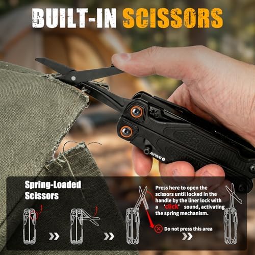BIBURY G10 Handle Multitool – Lightweight, One-Hand Folding Pocket Knife