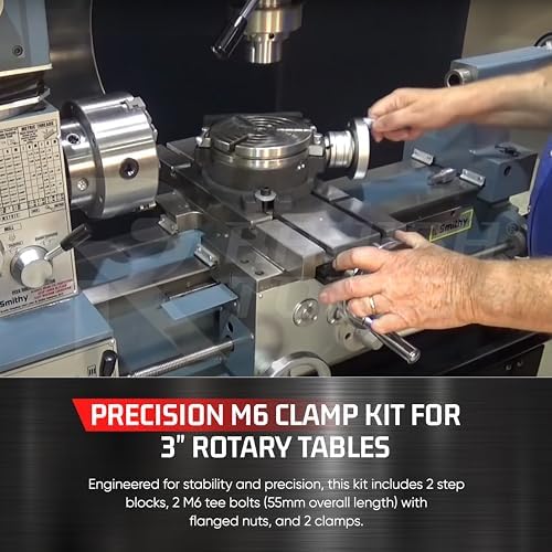 HV Rotary Table, 65mm Self-Centering Chuck & M6 Clamp Kit, 4"/100mm