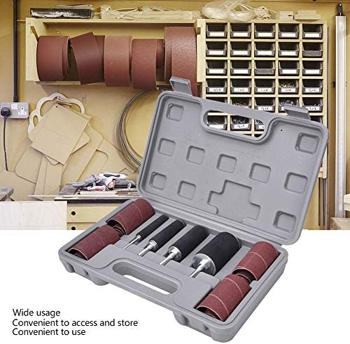 Drum Sanding, Sanding Drum Sleeve Kit Spindle Sander Metal Wood Polishing Tool, Woodworking Abrasive Sleeve Kit Drum Sander for Woodworking