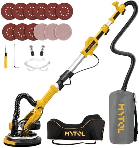 MYTOL 7.2A Drywall Sander with Vacuum, LED, 6-Speed
