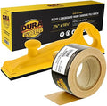 Dura-Gold Pro Series Rigid Longboard Hand Sanding File Block with Both Hook & Loop Backing and PSA Adapter Pad & 600 Grit PSA Longboard Sandpaper 12 Yard Roll, 2-3/4" Wide