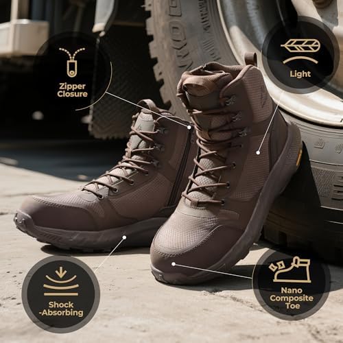 NORTIV 8 Men's Composite Toe Work Boots Lightweight