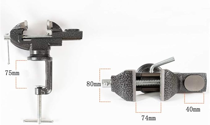 MYTEC Home Vise Universal Rotate 360° Work Clamp-On Vise, 3.2" black