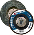 Weiler 51115 4-1/2" Tiger Paw Abrasive Flap Disc, Flat (Ty27), Phenolic Backing, 80Z, 5/8"-11 Unc Nut (Pack of 10)