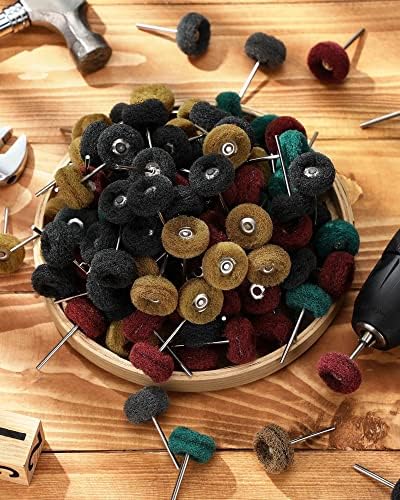 300 Pack Abrasive Wheels 1 Inch Buffing Polishing Wheel, 2.35 mm