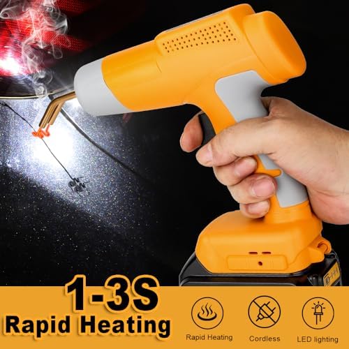 Choerinton Plastic Welder Compatible with Dewalt 20V Max Battery, with 600PCS Staples, Pure Copper Transformer, Rapid Heating, Plastic Welding Kit for Car Bumper, Dashboard & Repair(No Battery)