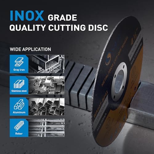 S SATC 200 PCS Cut Off Wheel 4 1/2 Inch Angle Grinder Cutting Disc Professional Cutting Wheels 4.5" x.040 x7/8" for Metal Stainless Steel