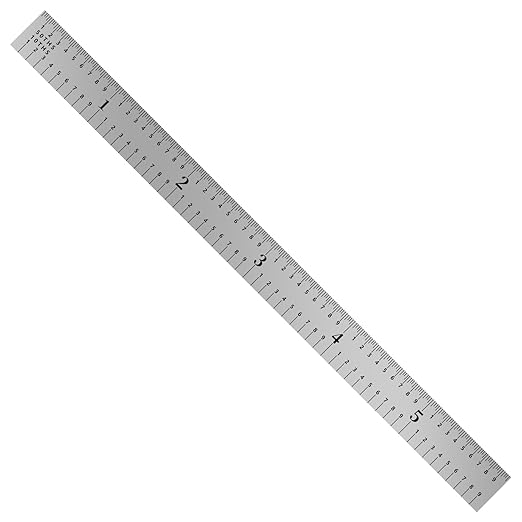 PEC Tools Made in USA Machinist Rule, 6" Flexible Steel Rule (3 Pack), Markings 1/10",1/50",1/32",1/64" for Professionals