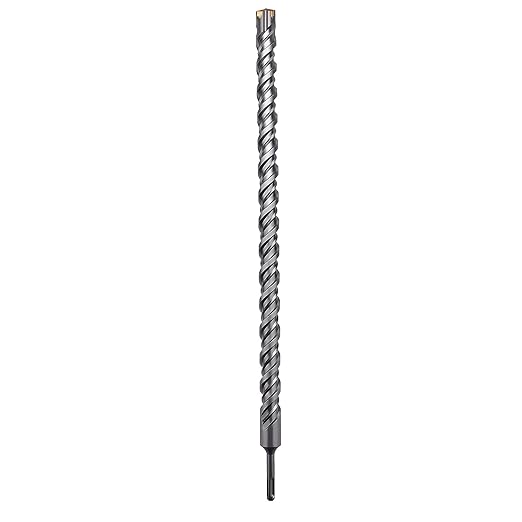 25/32 inch X 18 inch SDS Plus Rotary Hammer Drill Bit, Concrete Drill Bit for Concrete, Brick, Cement and Stone, 18 inch Length (18" Length, 25/32" Diameter)