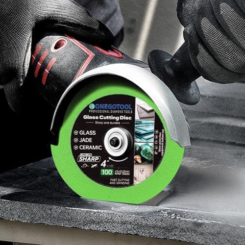 4 inch Tile Cutter Glass Cutting Disc for Angle Grinder, 7/8" Glass Ceramic Diamond Cutting Blade Disc for Grinding Jade, Crystal, Wine Bottles, Tile. (3pcs)