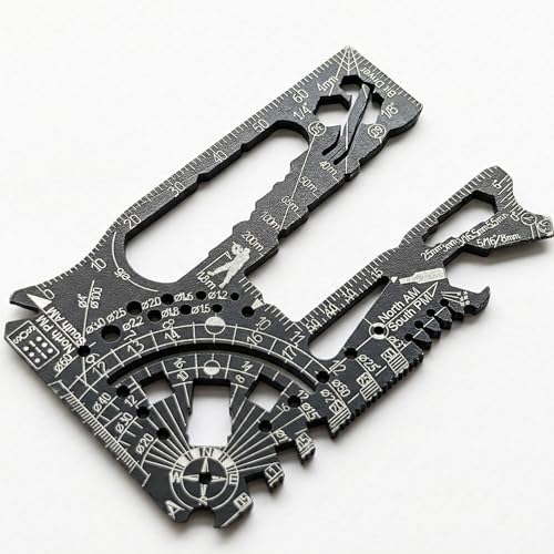 Universal 4.0 – 80+ Tools Credit Card Multitool – Titanium Grade 5 Tool Card with Ruler & Bottle Opener, Wrenches, Bit Driver & Pry Bar – TSA Compliant