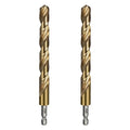 SALI Cobalt Drill Bit Set,2 Pack 1/2 Inch High Speed Steel Hex Shank Jobber Drill Bits, for Hardwood, Aluminum,Metal,Copper,Alloyed Steel