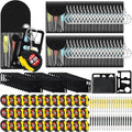 144 Pcs Mini Screwdriver Tape Keychain Set Multitool Pen Card Father's Gifts Bulk Mini Tool Set for Adult Men Dad (Yellow,Black)