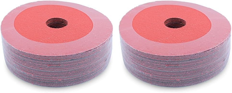 BHA 5" x7/8" Ceramic Resin Fiber Discs, 80 Grit - 50 Pack